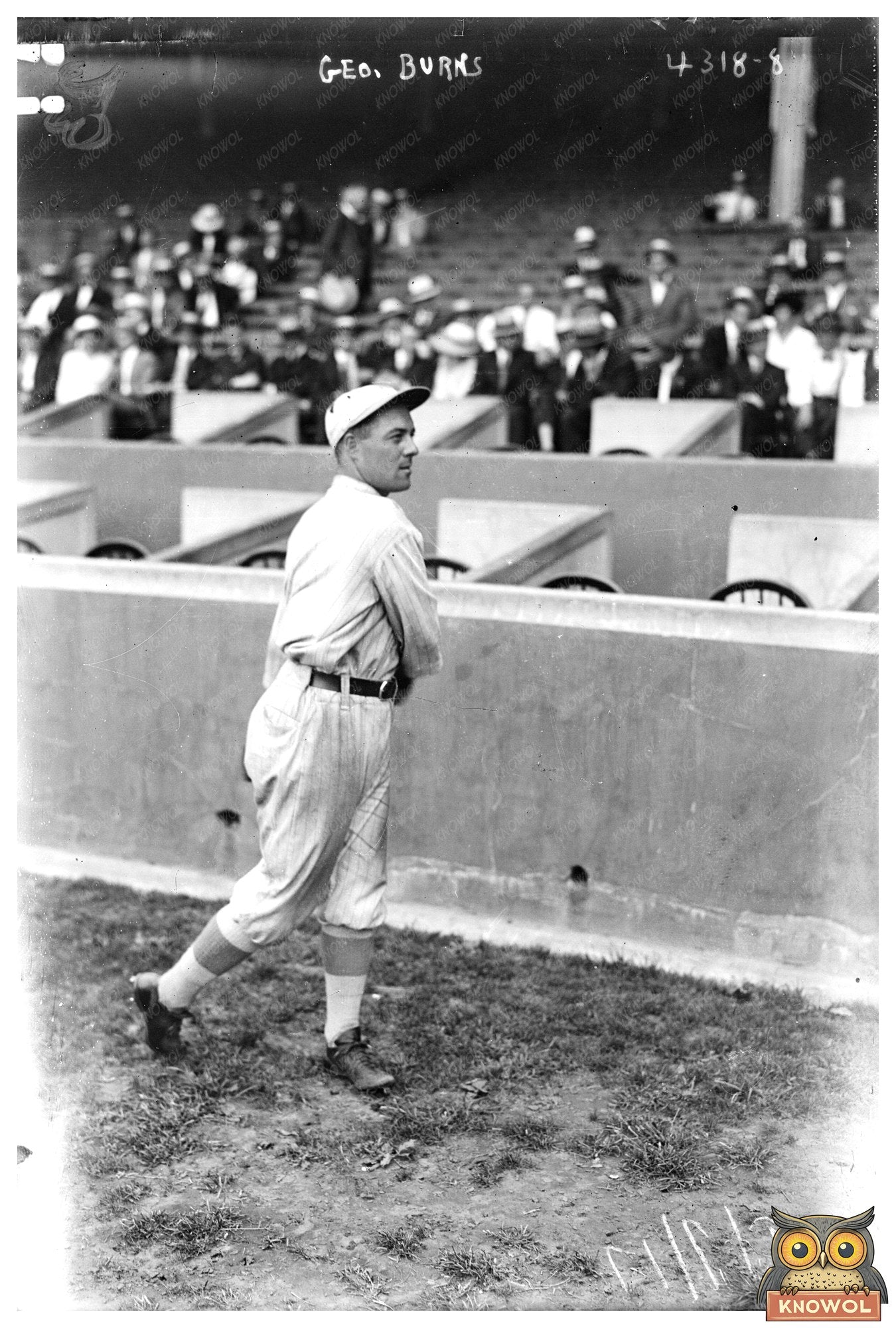 1917 New York NL Baseball Star: George J. Burns