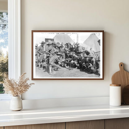 World War I Lewis Machine Gun Crew at Camp Mills