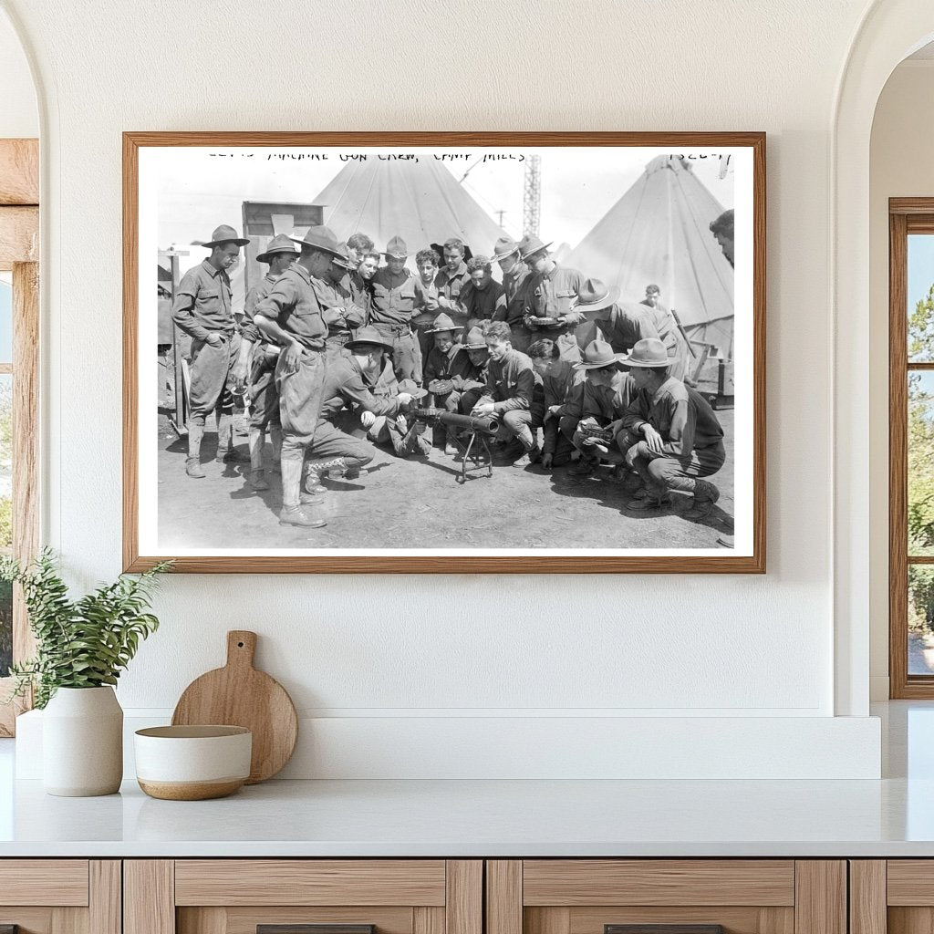 World War I Lewis Machine Gun Crew at Camp Mills