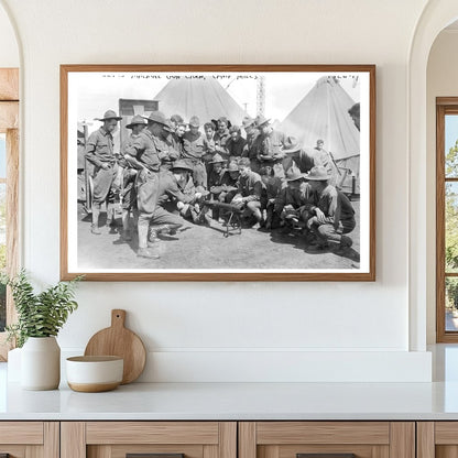 World War I Lewis Machine Gun Crew at Camp Mills