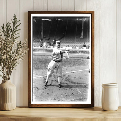 1917 Chicago White Sox Catcher Ray Schalk in Action