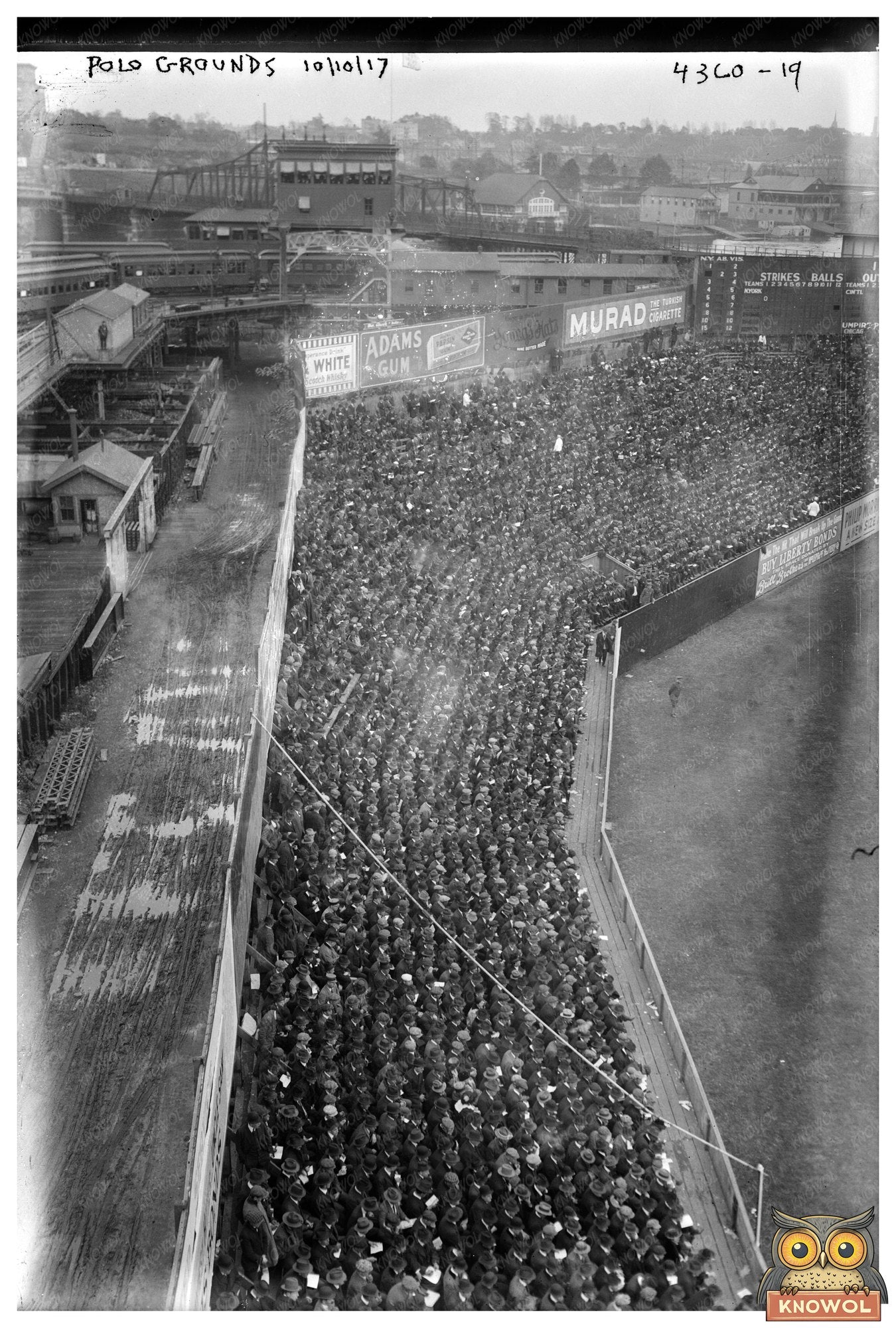 Historic Polo Grounds Baseball Scene, 1917