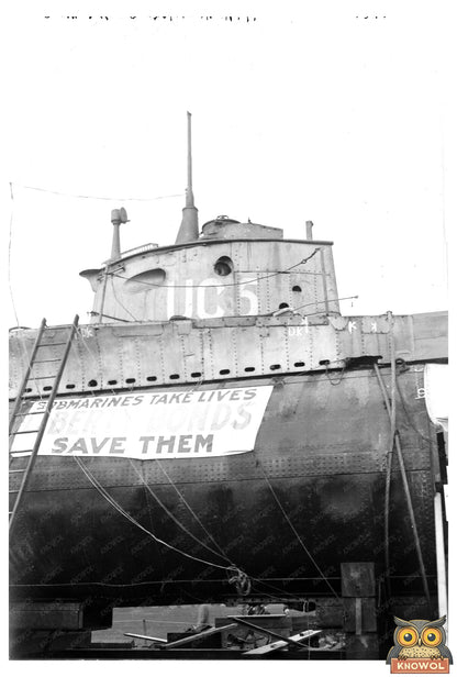 1917 German U-Boat Docked in New York Harbor