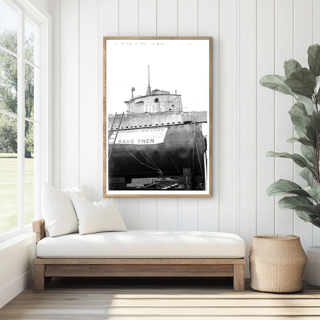 1917 German U-Boat Docked in New York Harbor