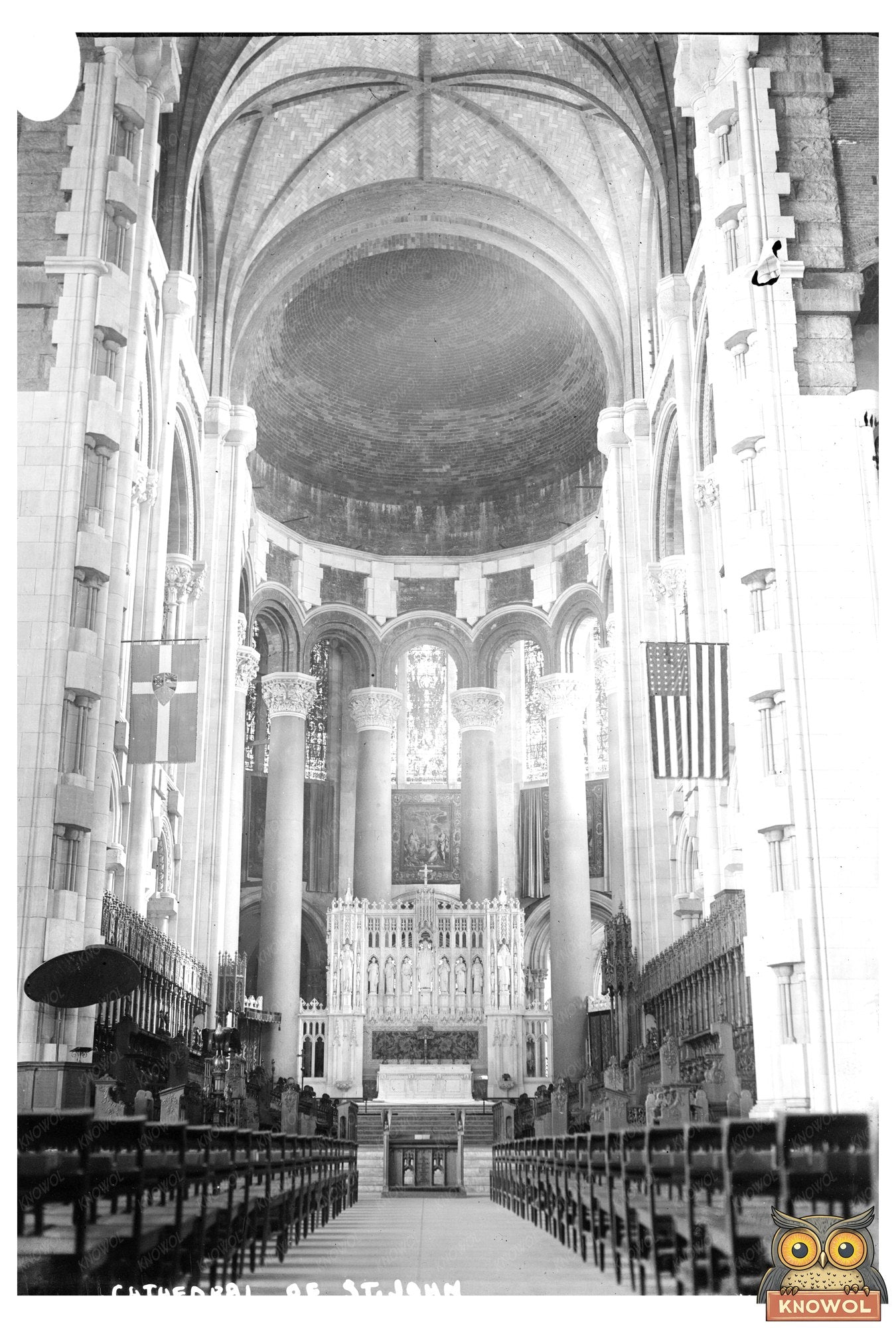 Majestic St. John Cathedral in Vintage New York