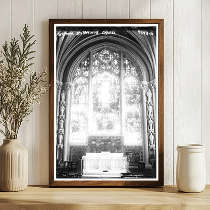 Stunning 1917 Stained Glass Window of St. Saviour Chapel