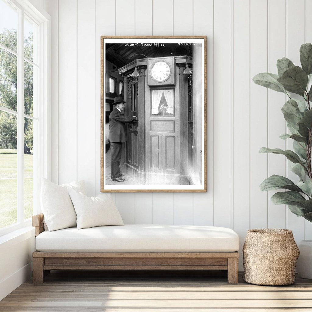 Early 20th Century Subway Ticket Office Scene