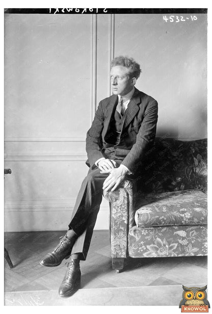 1918 Portrait of Conductor Stokowski in Action