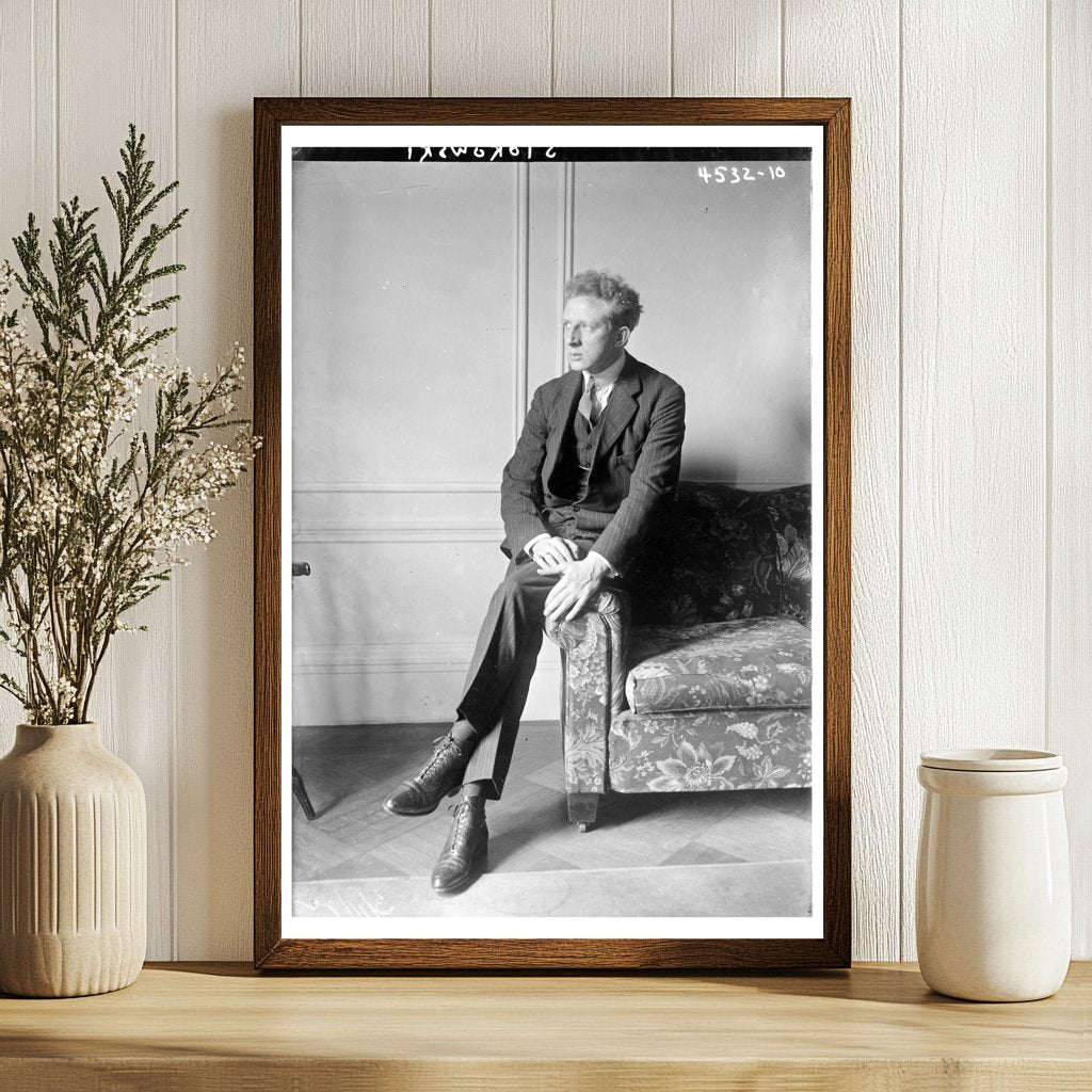 1918 Portrait of Conductor Stokowski in Action