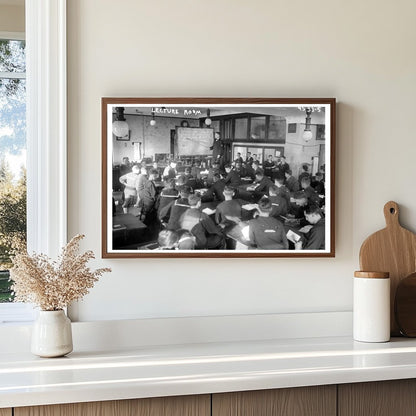 1918 Lecture Room: Students Engaged in Wartime Learning