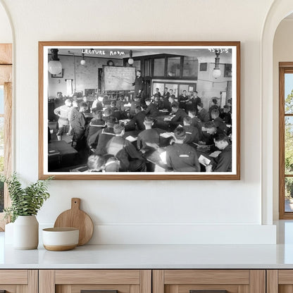 1918 Lecture Room: Students Engaged in Wartime Learning