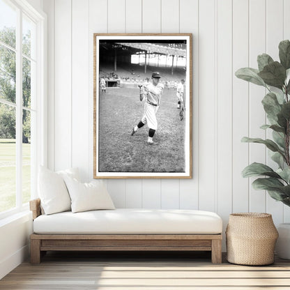 Vintage 1919 Baseball Star: Home Run Baker Action Shot