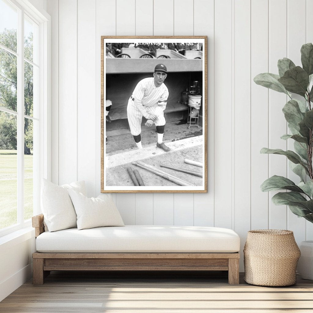 Vintage 1918 Baseball Star Roger Peckinpaugh Portrait