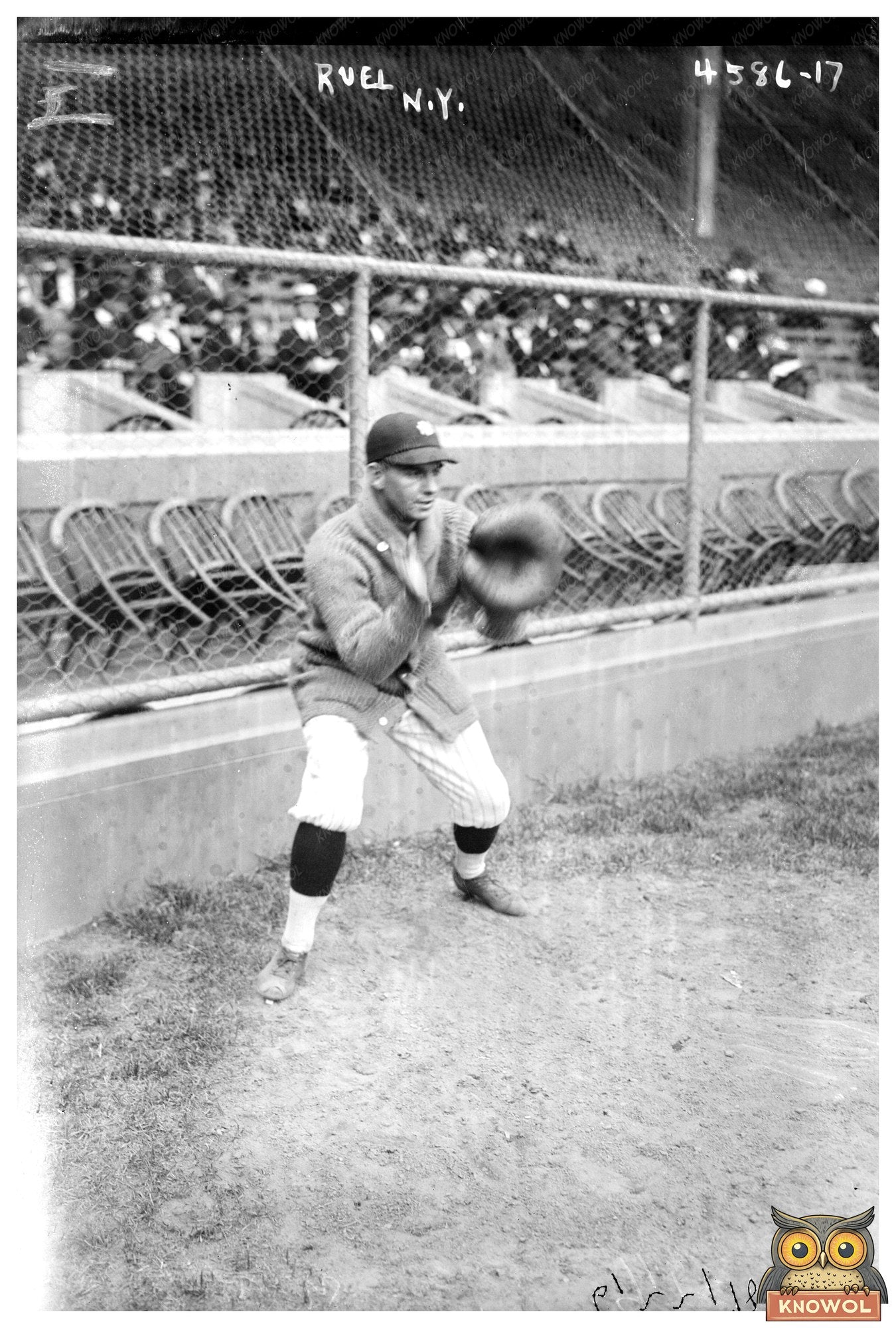 Historic 1919 Baseball Catcher Muddy Ruel Image