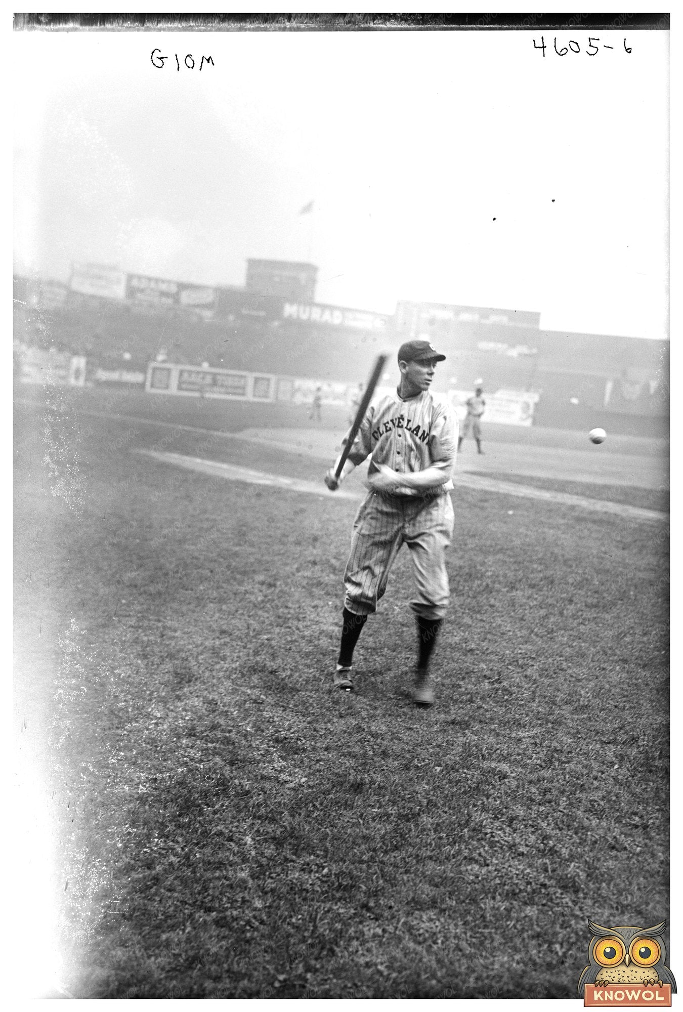 1918 Cleveland Baseball Star Bob Groom in Action