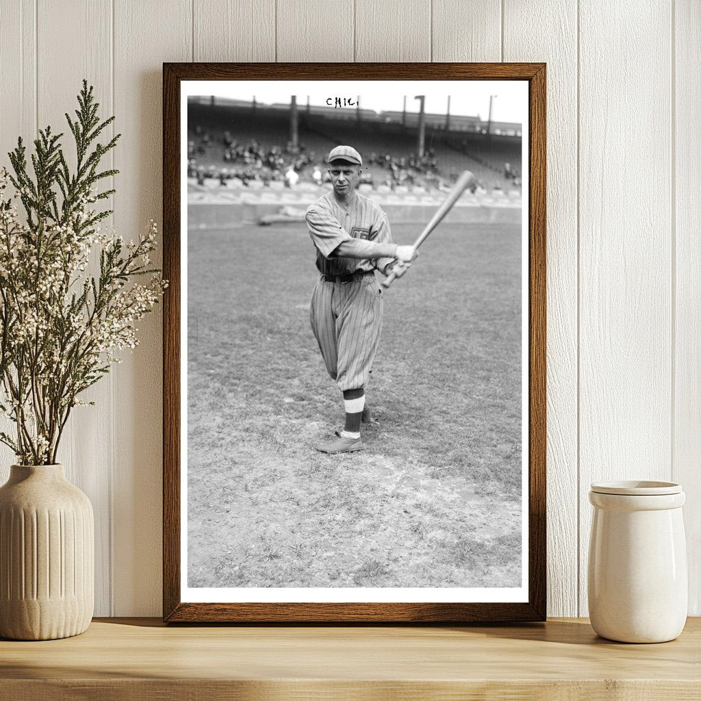 1918 Chicago Cubs Catcher: Baseball History Captured