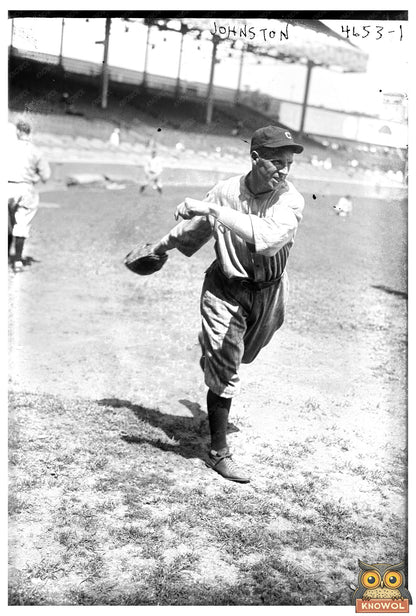 1918 Baseball Star Wheeler Doc Johnston in Action