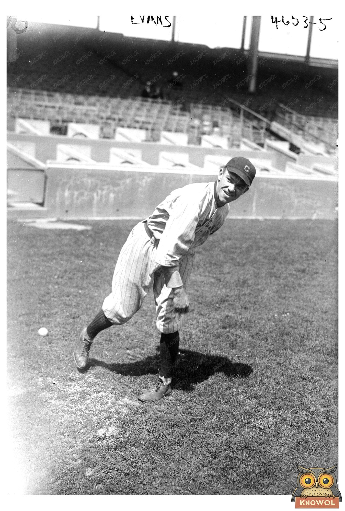 1918 Cleveland Baseball Star: Joe Evans Portrait