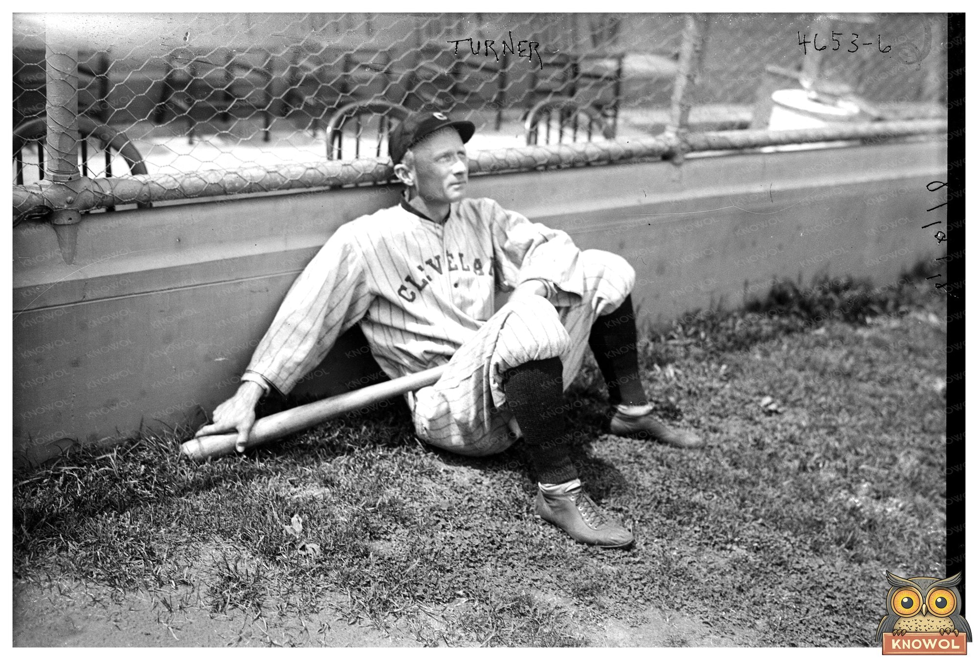 1918 Cleveland AL Baseball Star: Historic Third Baseman