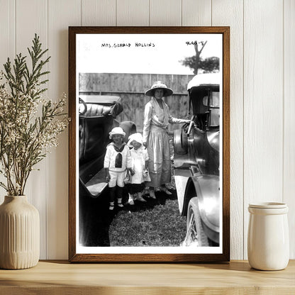 1918 Portrait of Mrs. Gerald Hollins in Fashionable Attire