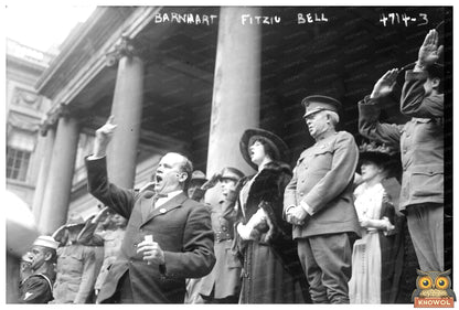 1918 World War I Era Portrait of Barnhart, Fitziu, Bell