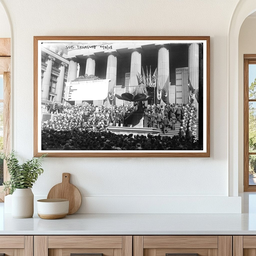 Historic 1918 View of New Yorks Sub-Treasury Building