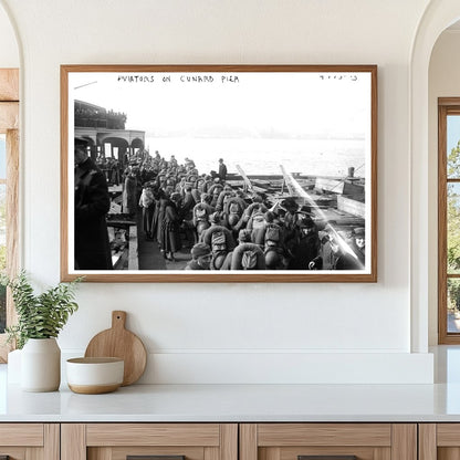 Historic Aviators at Cunard Pier, 1918 Moment