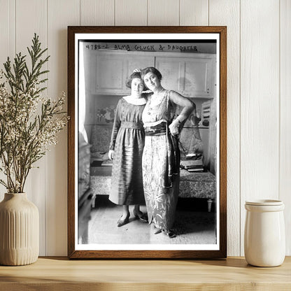 1920s Portrait of Soprano Alma Gluck with Daughter