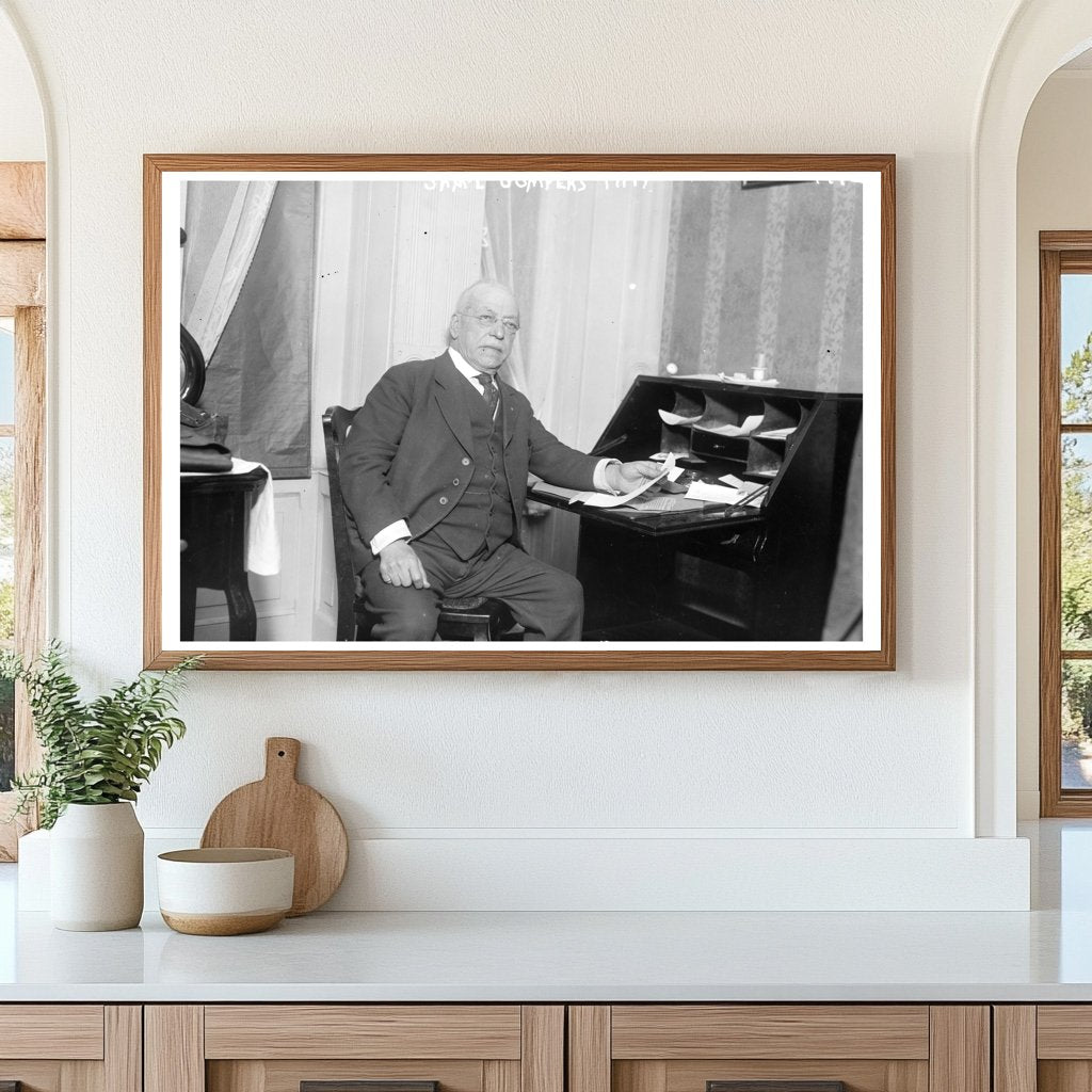 Labor Leader Samuel Gompers in Historic Portrait