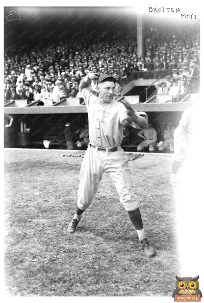 1921 Pittsburgh NL Baseball Star in Action