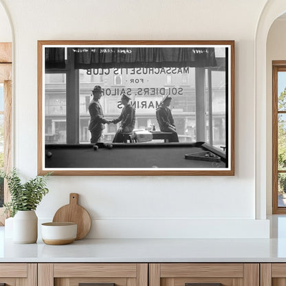 Historic Massachusetts HQ Window from WWI Era