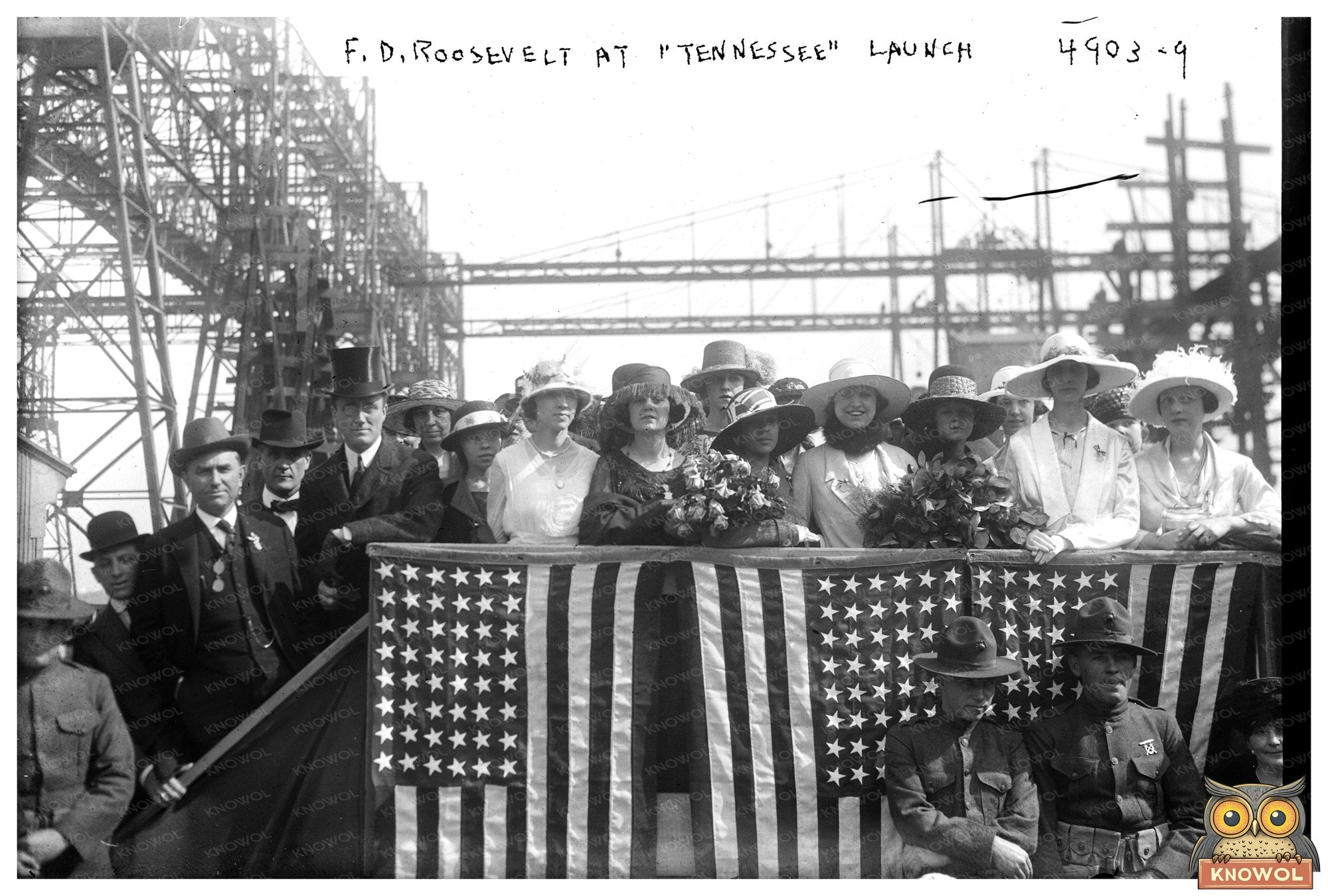 Historic Launch of USS Tennessee Battleship, 1919