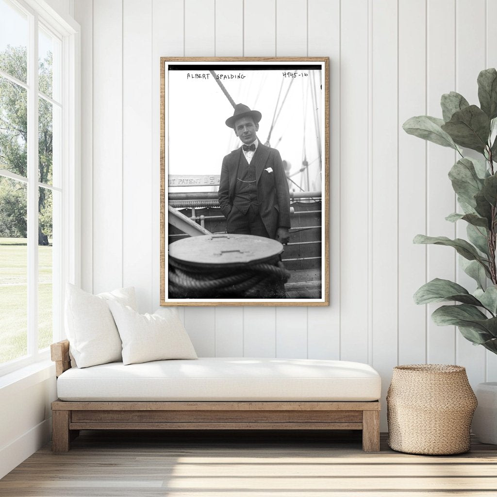 1921 Portrait of Violin Virtuoso Albert Spalding