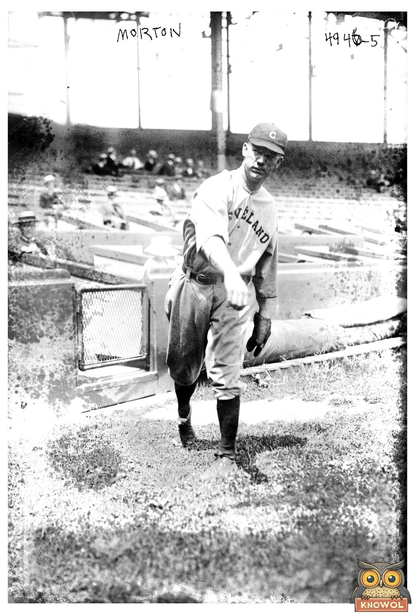 1918 Cleveland Baseball Star: Guy Morton, Sr. Portrait