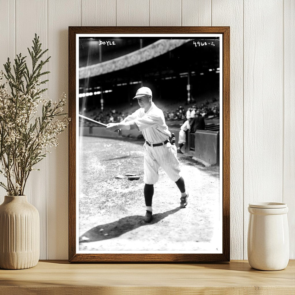 1918 New York NL Baseball Star Mid-Game Moment