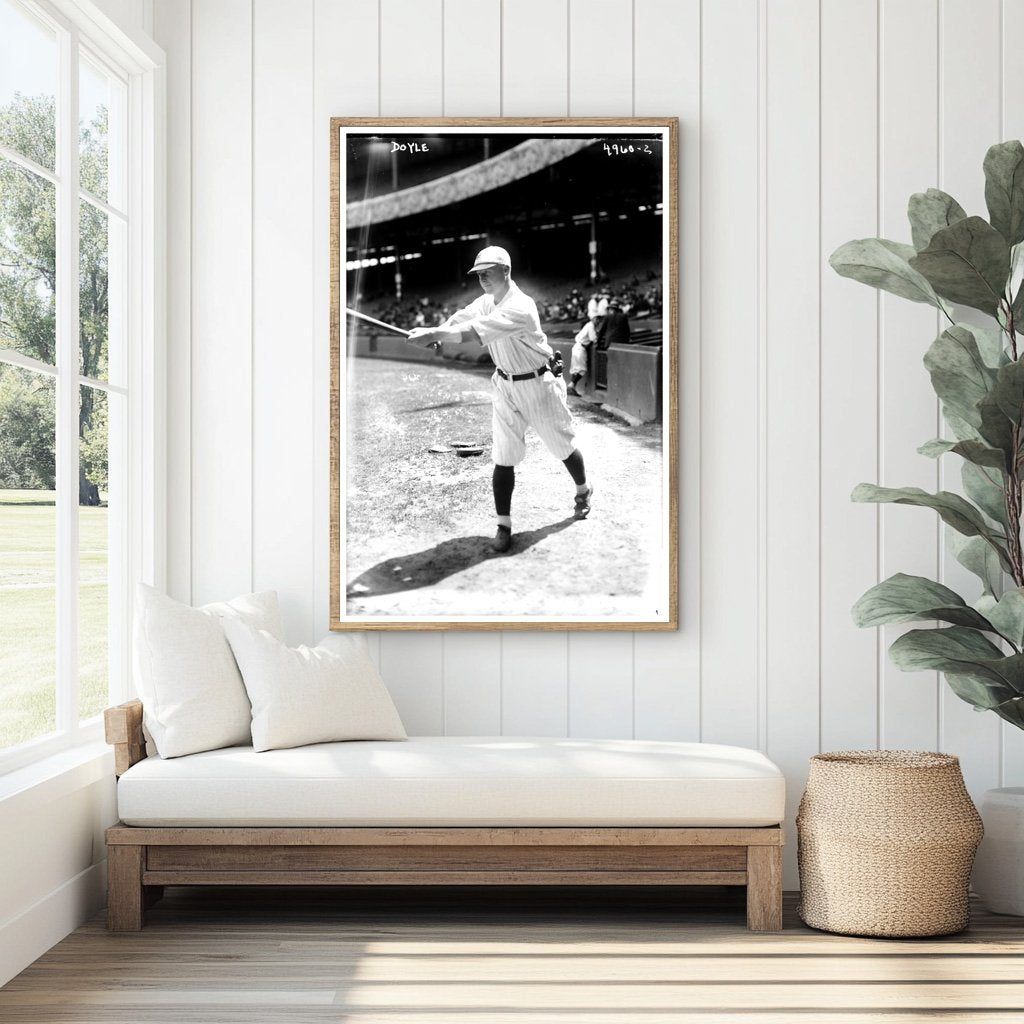 1918 New York NL Baseball Star Mid-Game Moment