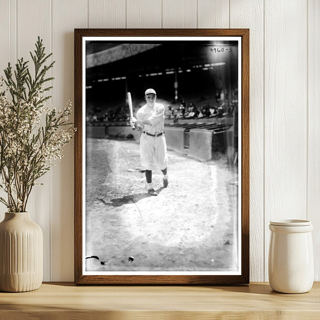 Vintage 1918 New York NL Baseball Star in Action