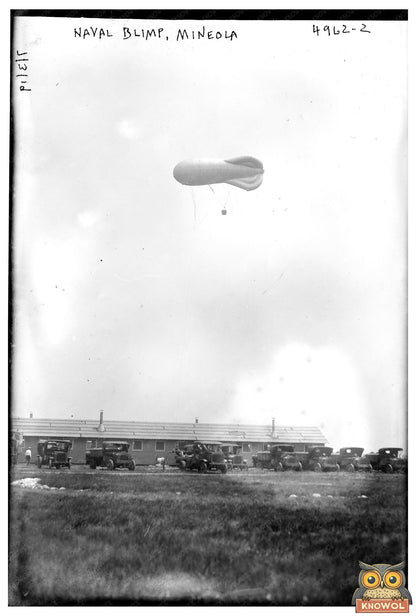 Historic 1919 Naval Blimp Tethered in Mineola