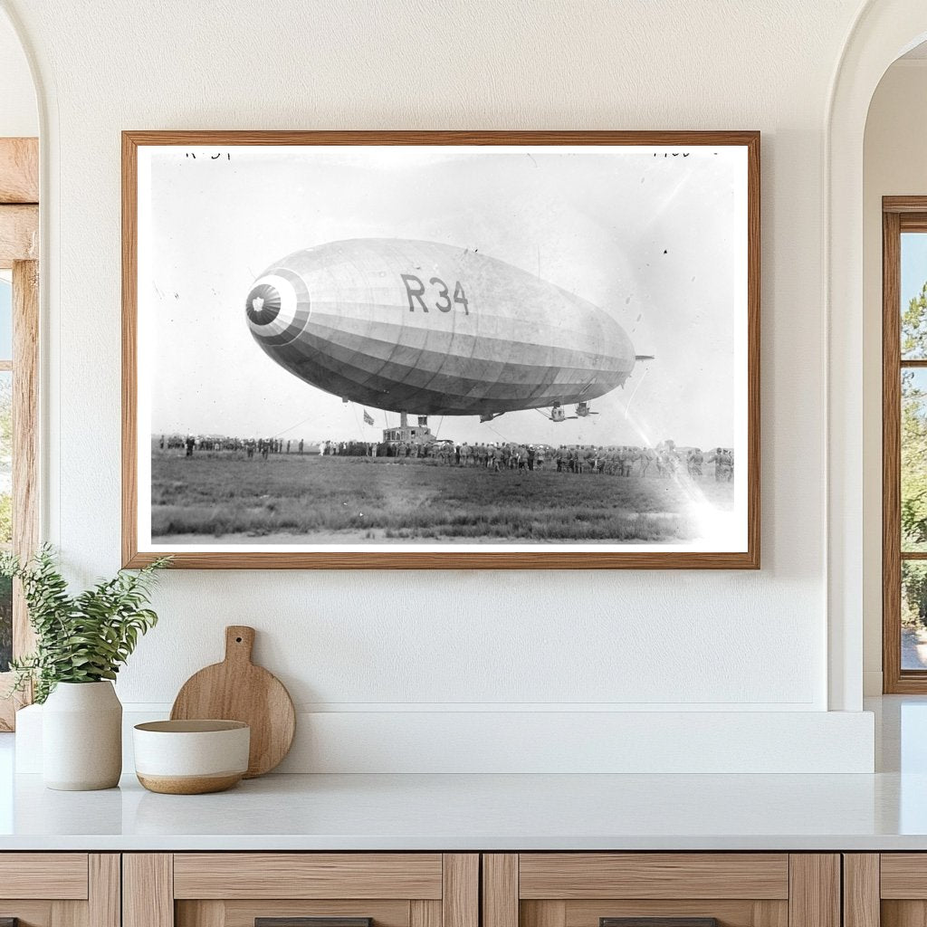 Historic R-34 Airship: A 1919 Milestone in Flight