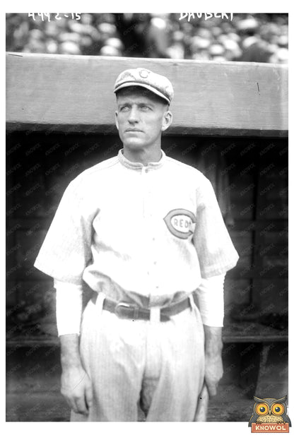 1919 Cincinnati Baseball Star in Vintage Glass Negative