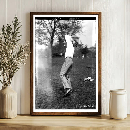 Memorable 1919 Photo of Xylophonist & Baseball Trio
