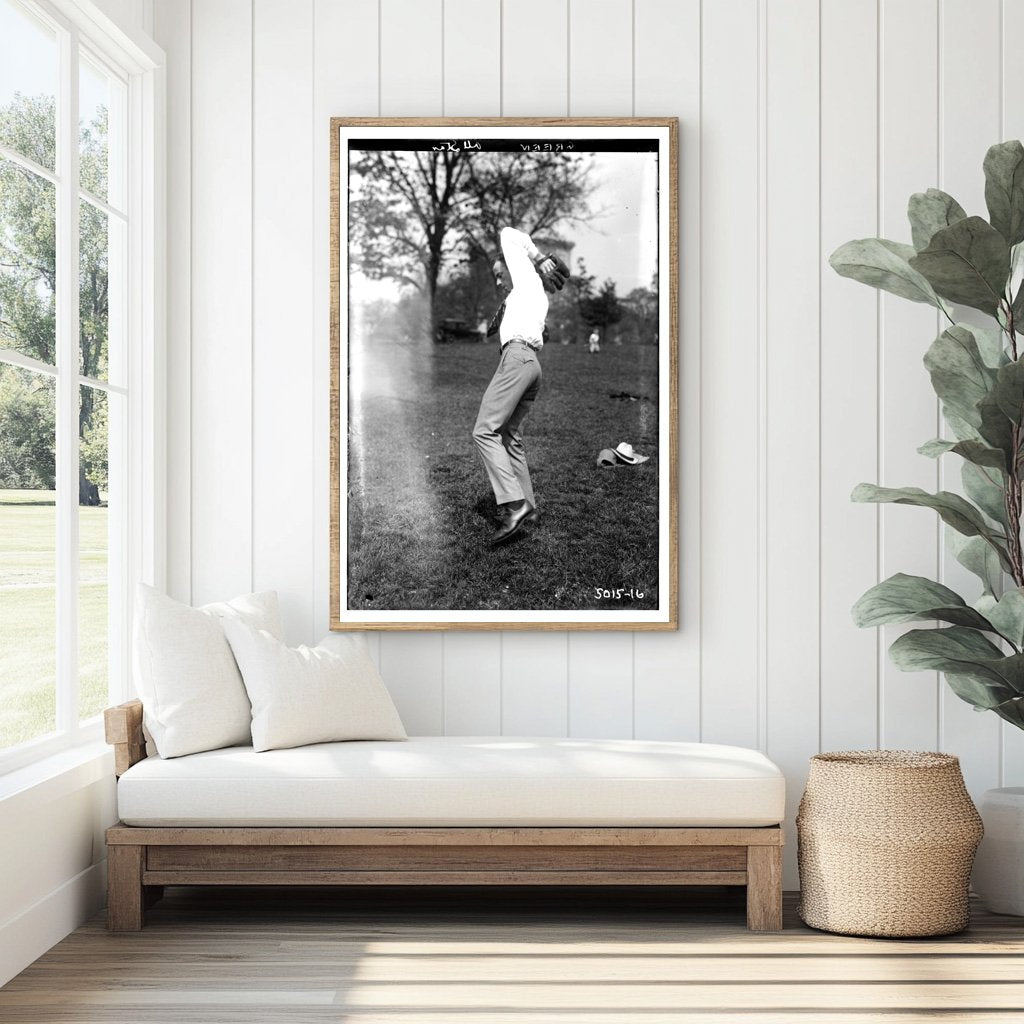 Memorable 1919 Photo of Xylophonist & Baseball Trio