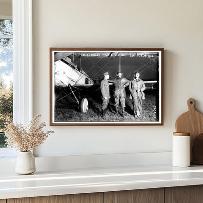 1919 Military Trio: Colonel, Lieutenant, and Sergeant