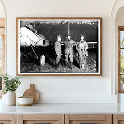 1919 Military Trio: Colonel, Lieutenant, and Sergeant