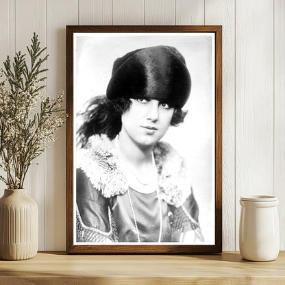 1920s Actress Florence Walton in Captivating Glass Negative