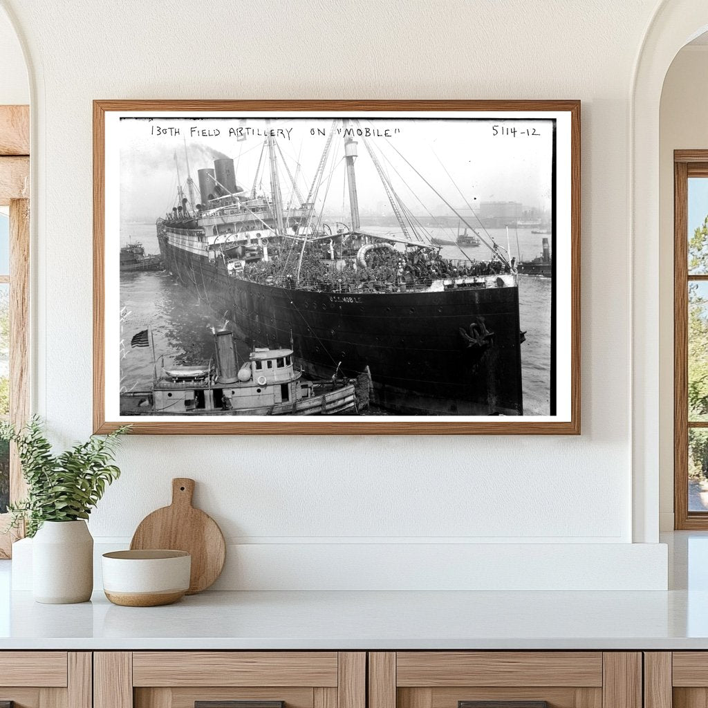 1919 Mobile Setup of the 130th Field Artillery Unit