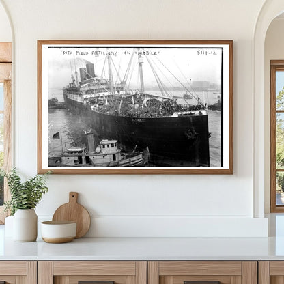 1919 Mobile Setup of the 130th Field Artillery Unit