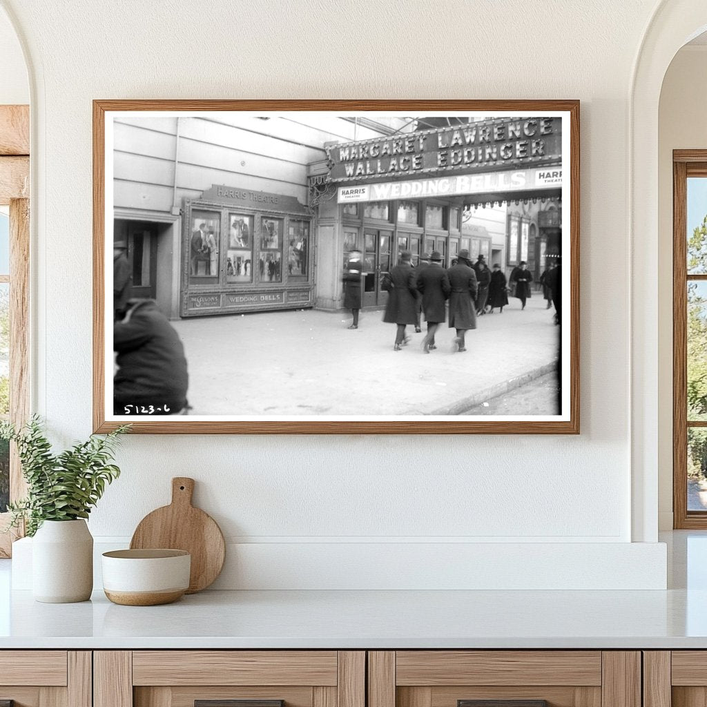 1920 Harris Theater Marquee: Celebrate Wedding Bells