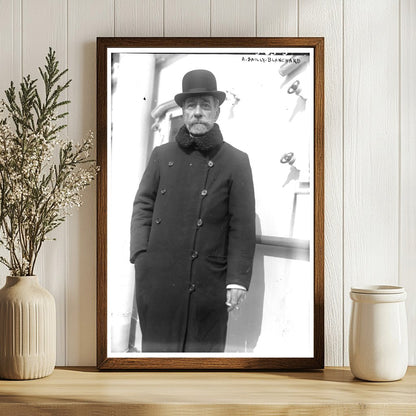 1920 Glass Negative of Early 20th Century Portrait