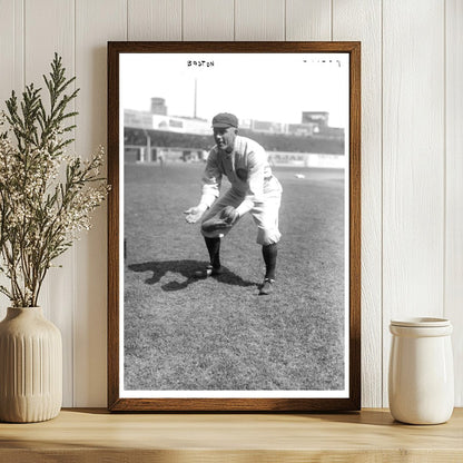 1920 Boston NL Baseball Star: Art Wilson in Action